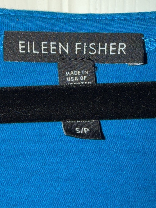 Eileen Fisher Deep Teal Long Sleeve Tunic Top - Picture 4 of 7